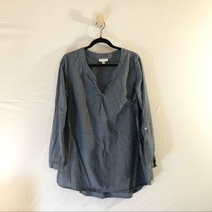 Maternity denim blouse